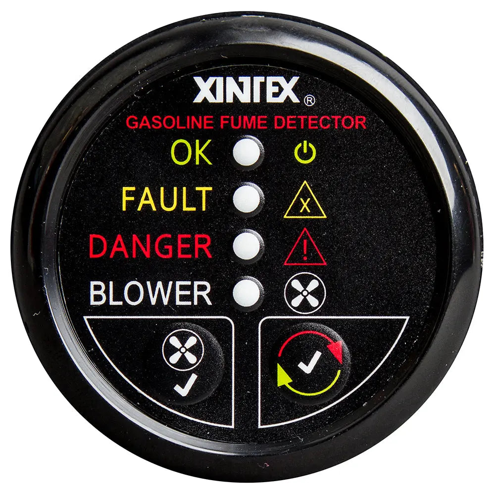 Fireboy-Xintex G-1BB-R Gasoline Fume Detector with Blower Control, 12V, Black Bezel