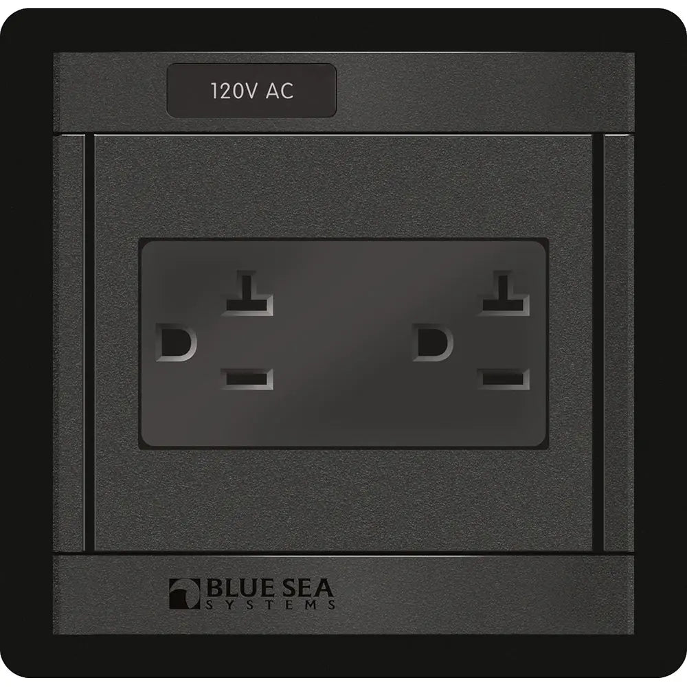 Blue Sea Systems 1479 360 Panel with 120V AC Dual Outlet for Equipment Mounting and Monitoring
