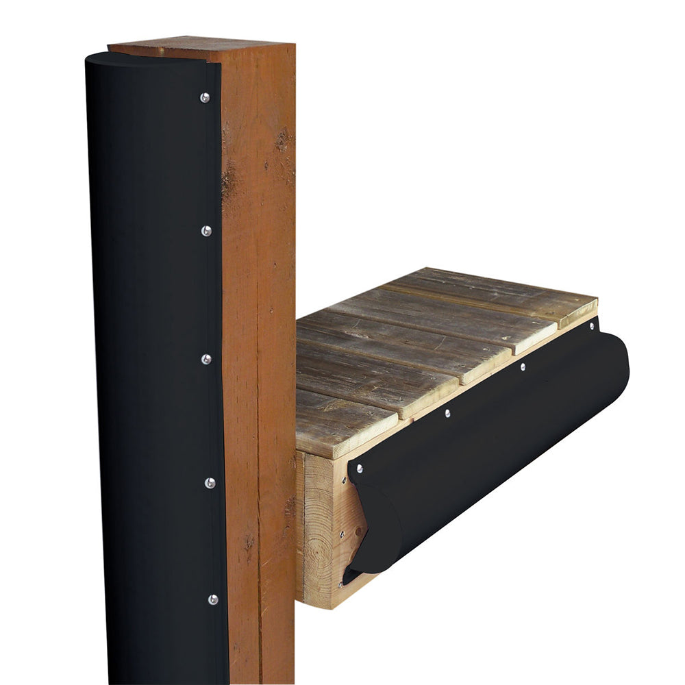 Dock Edge 6 ft. Piling Bumper with One End Capped - Black