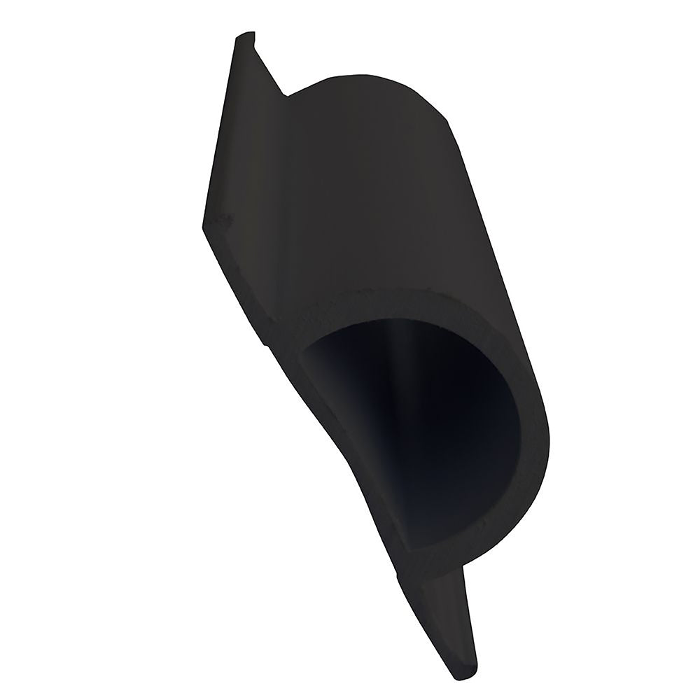 Dock Edge Standard "D" PVC Profile - 16 ft Roll - Black