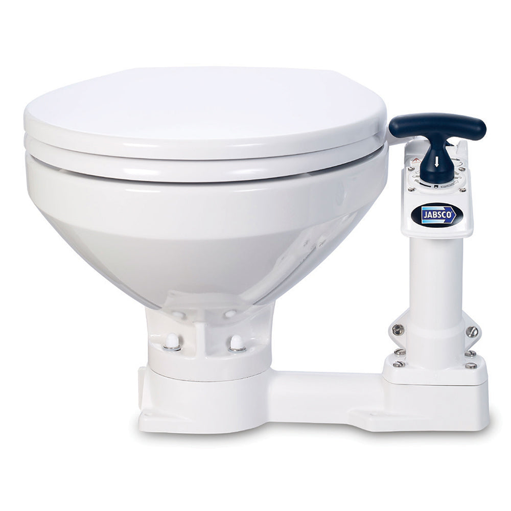 Jabsco Manual Marine Toilet - Regular Bowl with Self-Priming Pump and Reversible Mounting