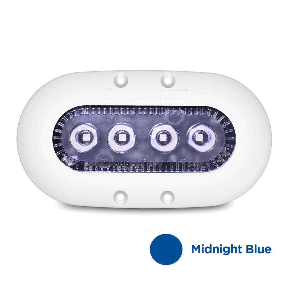 OceanLED X-Series X4 Midnight Blue LED Underwater Light - Bright 1150 Lumens, Fish-Strobe Mode