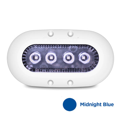 OceanLED X-Series X4 Midnight Blue LED Underwater Light - Bright 1150 Lumens, Fish-Strobe Mode