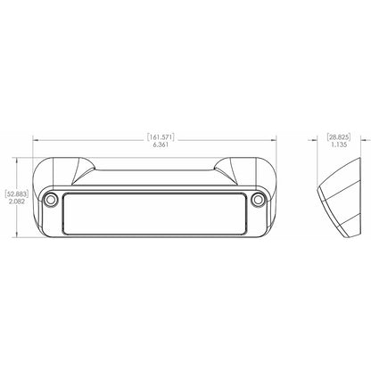 Lumitec Perimeter Light - White Finish with White/Red Dimming, 1000+ Lumens