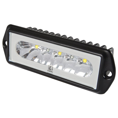 Lumitec Capri2 Flush Mount LED Flood Light with Black Housing and Dual-Color White/Blue Dimming