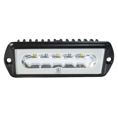 Lumitec Capri2 Flush Mount LED Flood Light with Black Housing and Dual-Color White/Blue Dimming