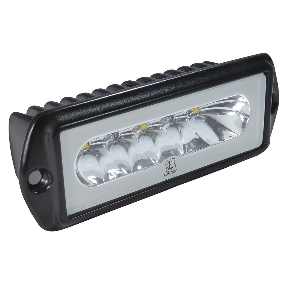 Lumitec Capri2 Flush Mount LED Flood Light with Black Housing and Dual-Color White/Blue Dimming