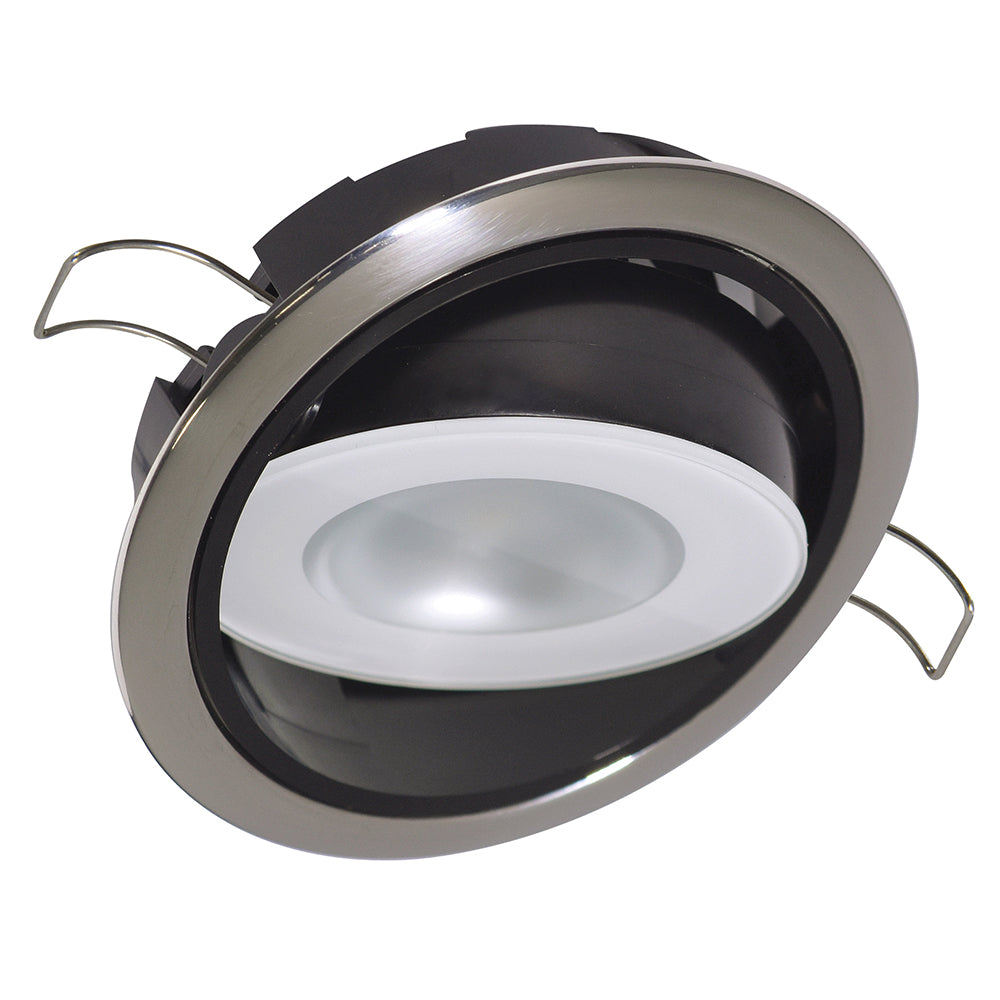 Lumitec Mirage Positionable Down Light with Spectrum RGBW Dimming and Polished Bezel