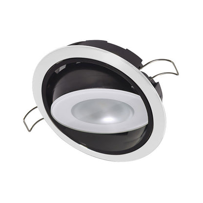 Lumitec Mirage Positionable Down Light Spectrum RGBW Dimming with White Bezel