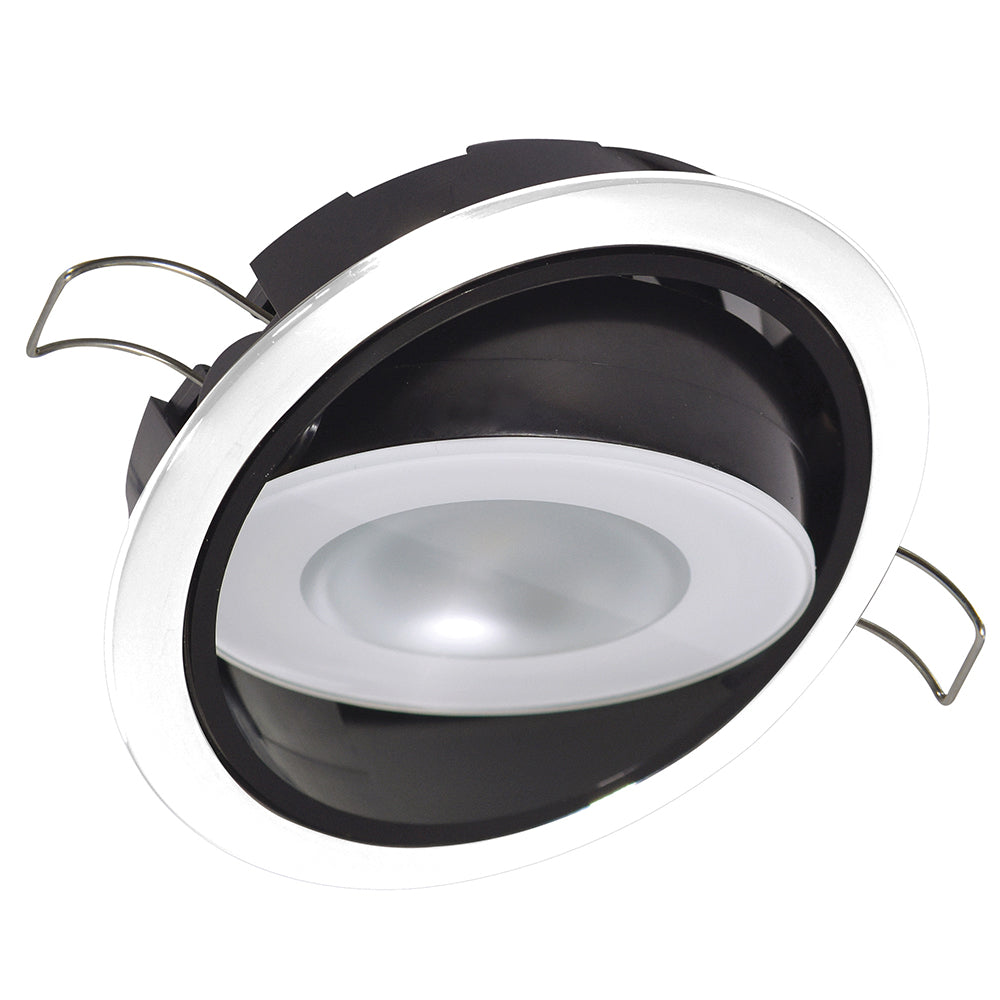 Lumitec Mirage Positionable Down Light Spectrum RGBW Dimming with White Bezel