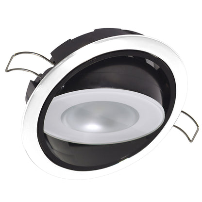 Lumitec Mirage Positionable Down Light Spectrum RGBW Dimming with White Bezel