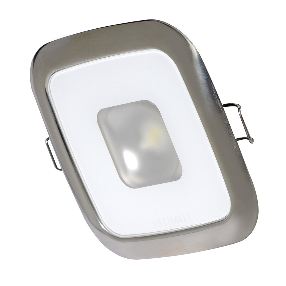 Lumitec Square Mirage Down Light - Warm White Dimming with Hi-CRI and Polished Bezel