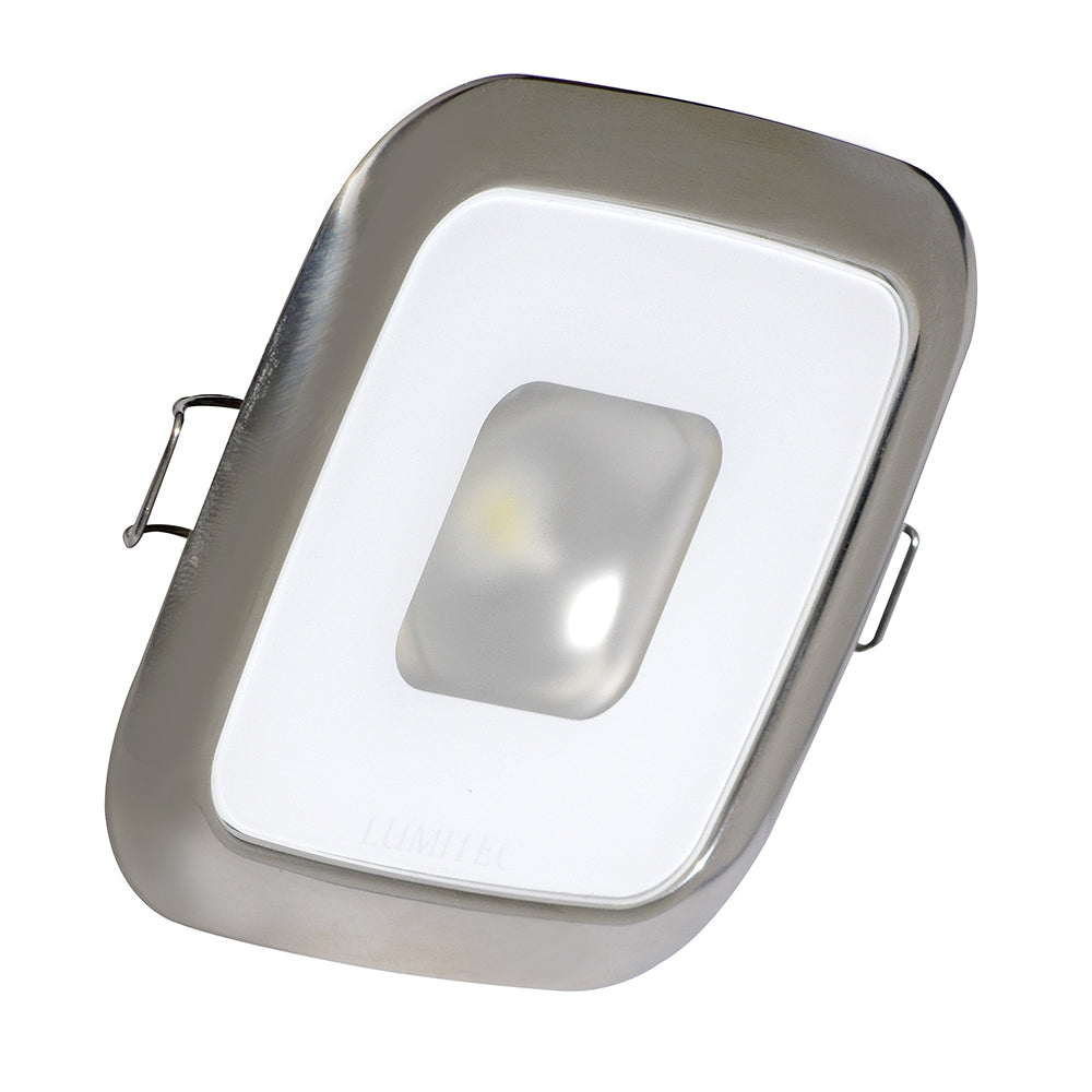Lumitec Square Mirage Down Light - Warm White Dimming with Hi-CRI and Polished Bezel