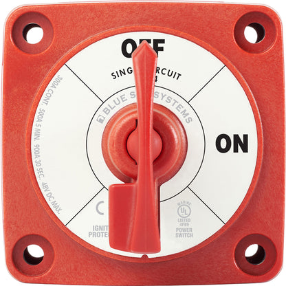 Blue Sea Systems 6004 Single Circuit ON-OFF Switch with Locking Key - Red for Marine and Small Engine Applications