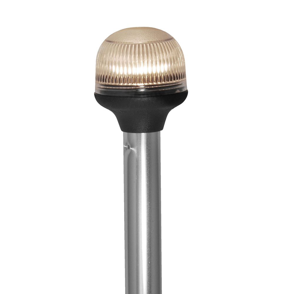 Attwood Marine All-Around Fold-Down Incandescent Navigation Light with 20-Inch Aluminum Pole and Anti-Glare Lens