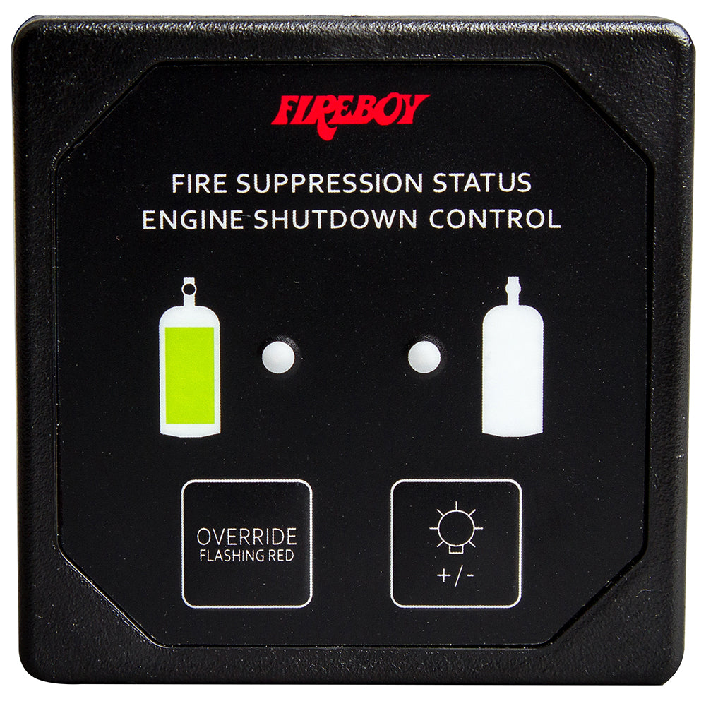 Fireboy-Xintex Deluxe Helm Display with Membrane Switch and Remote Horn - Black Bezel, Part Number DU-SBH-20-R