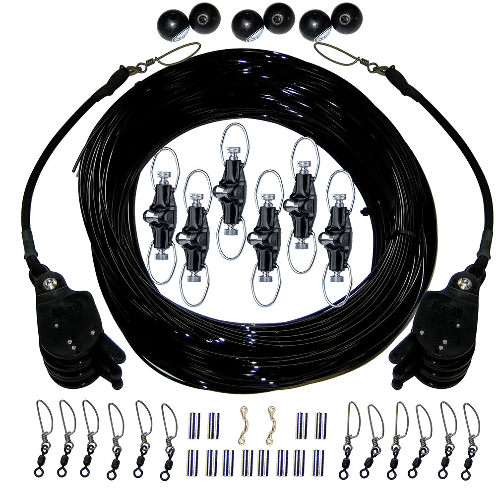 Rupp Marine Triple Rigging Kit with Lok-Ups and Nok-Outs - 460 ft Black Mono Cord