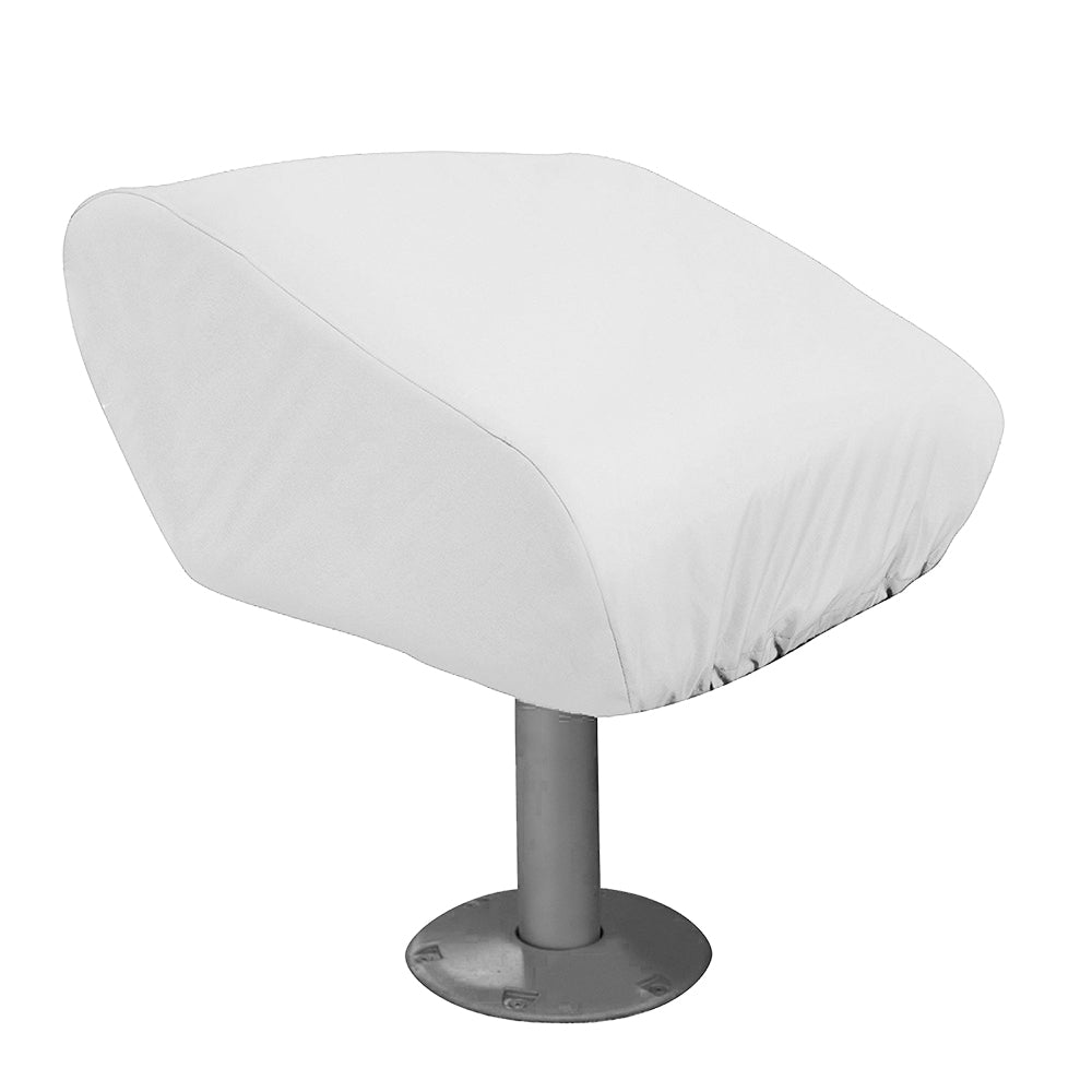 Taylor Made Folding Pedestal Boat Seat Cover - Vinyl White, Part Number 40220