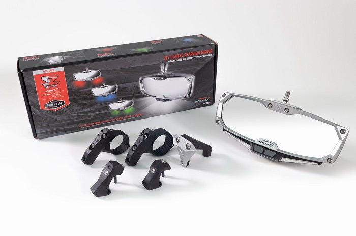 Seizmik Halo-Ra LED Rear View Mirror with Cast Bezel - 1.75 Inch by Seizmik, Part Number 56-18019