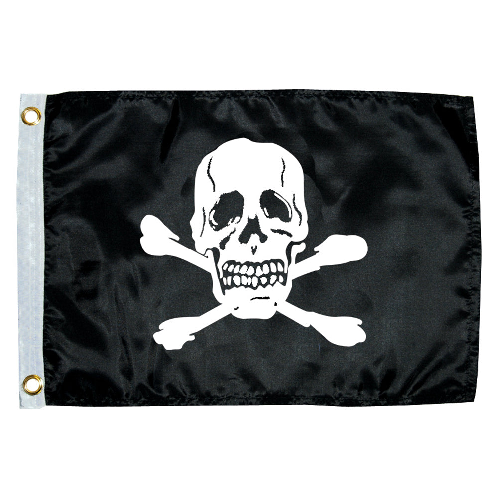Taylor Made 12" x 18" Jolly Roger Novelty Flag – Pirate Themed Decorative Banner