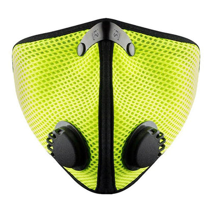 RZ-MASK M2.5 Reusable Mesh Air Filtration Mask - Safety Green, Large