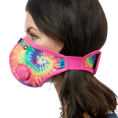 RZ-MASK M2N Reusable Air Filtration Mask - Tie Dye Pink, Extra Large