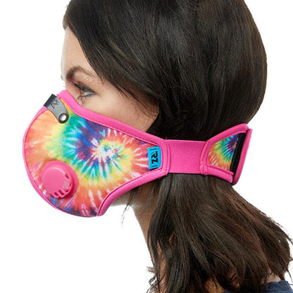 RZ-MASK M2N Reusable Air Filtration Mask - Tie Dye Pink, Extra Large