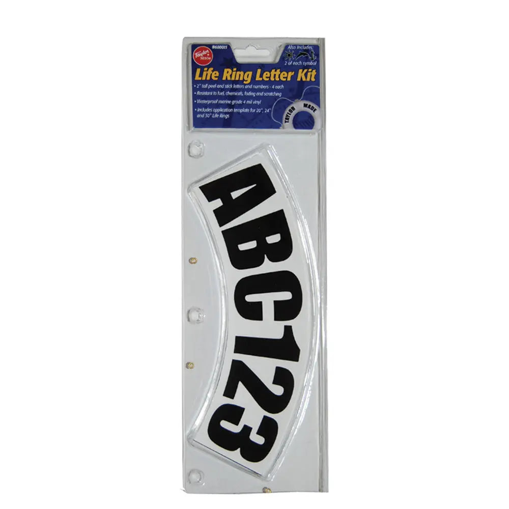 Taylor Made Life Ring Letter Kit - Custom Marine Grade Vinyl Lettering for Life Rings
