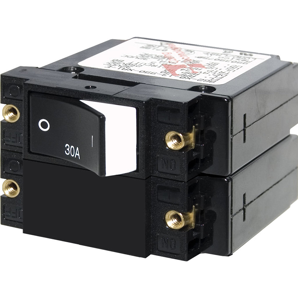 Blue Sea Systems 7574 A-Series Raised Rocker Circuit Breaker - Double Pole 30A