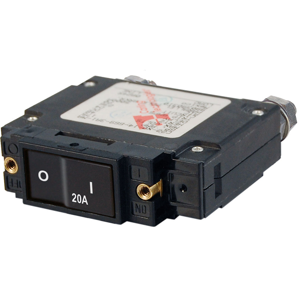 Blue Sea Systems 7543 C-Series Flat Rocker Circuit Breaker - Single Pole, 20A