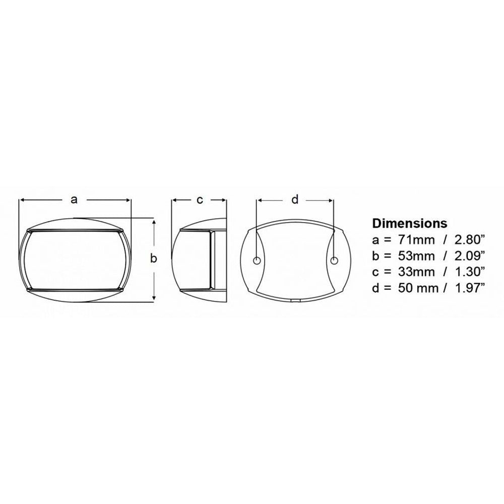 Hella Marine NaviLED Port & Starboard Pair - 2 Nautical Miles - Clear Lens with White Housing