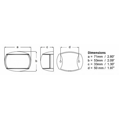 Hella Marine NaviLED Port & Starboard Pair - 2 Nautical Miles - Clear Lens with White Housing