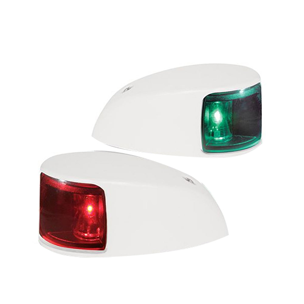 Hella Marine NaviLED Deck Mount Port & Starboard Pair - 2 Nautical Miles Range with Colored Lens and White Housing
