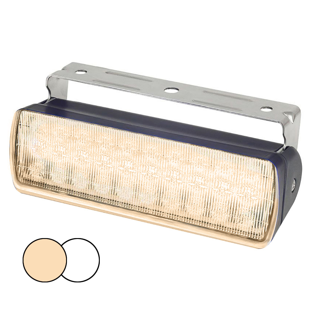 Hella Marine Sea Hawk XL Dual Color LED Floodlights - Warm White & Red/Blue - Black Housing