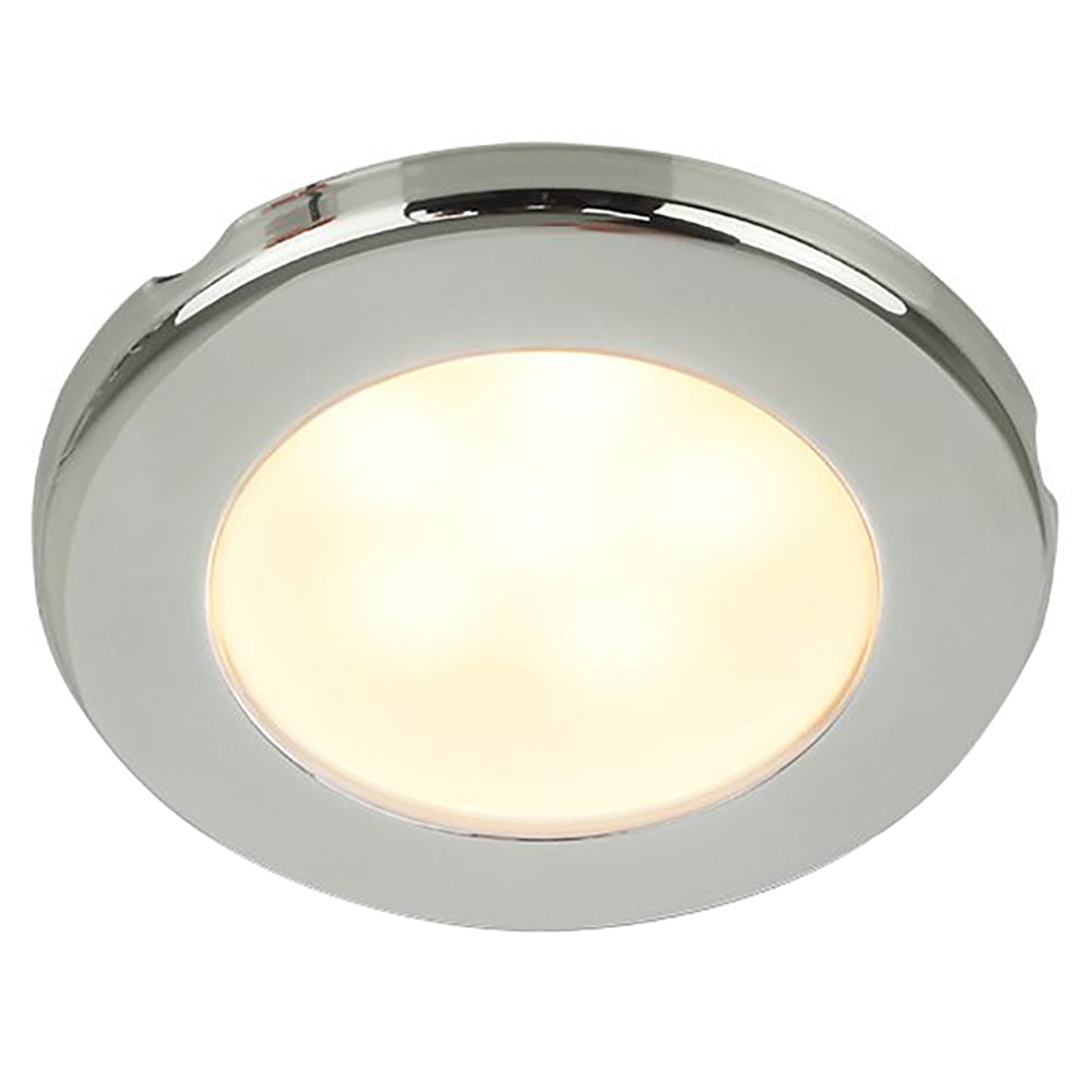 Hella Marine EuroLED 75 3-Inch Round Screw Mount Down Light - Warm White LED with Stainless Steel Rim - 12V