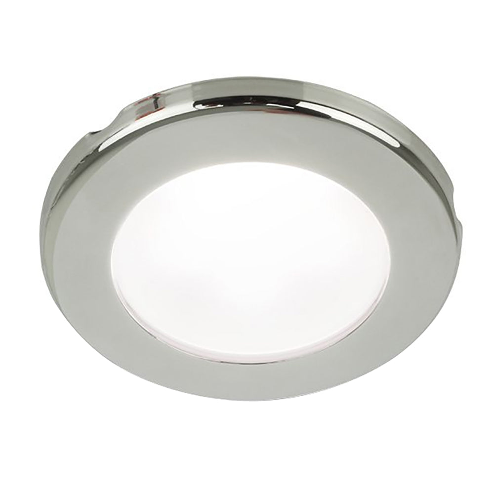 Hella Marine EuroLED 75 3-Inch Round Screw Mount Down Light with White LED and Stainless Steel Rim