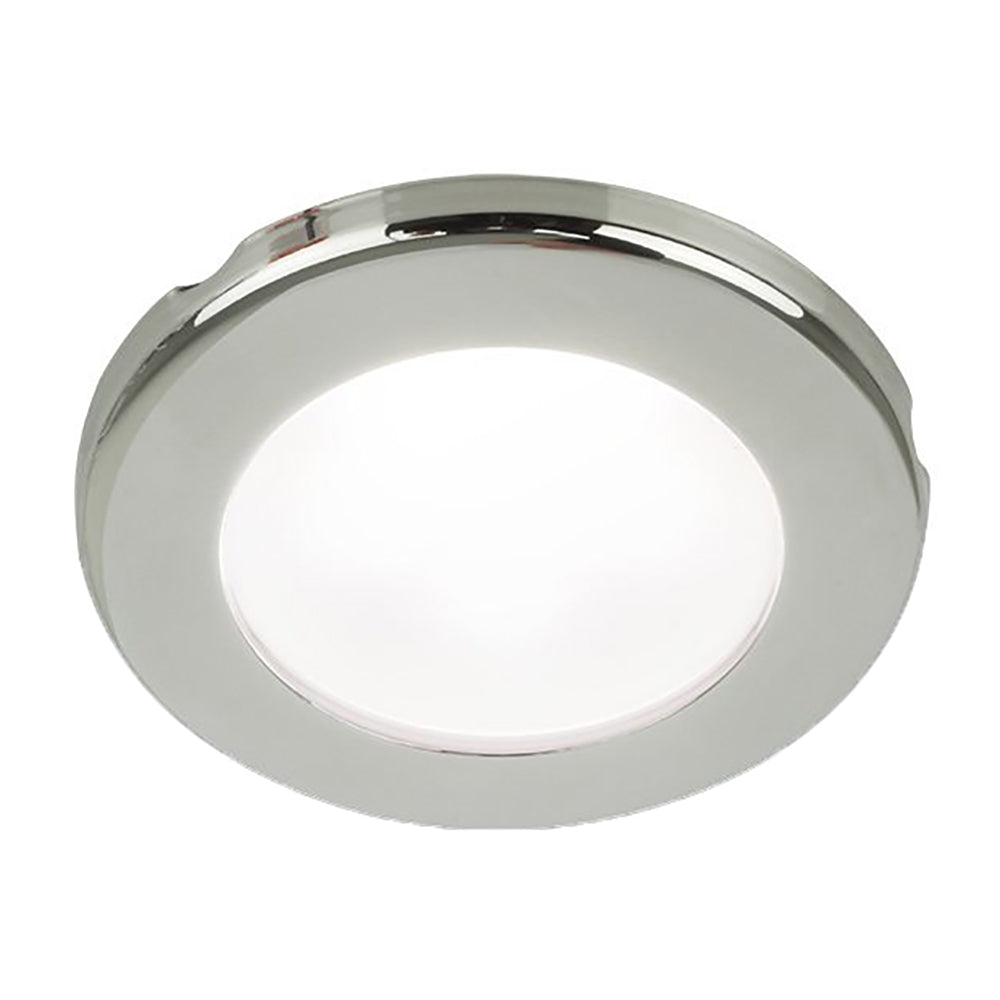 Hella Marine EuroLED 75 3-Inch Round Screw Mount Down Light – White LED with Stainless Steel Rim, 24V