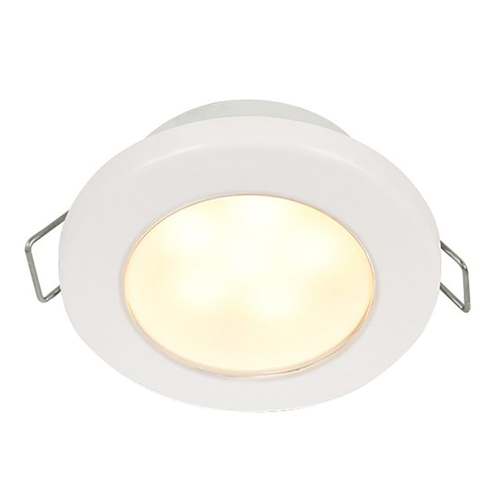Hella Marine EuroLED 75 Spring Mount Down Light 958109511, Warm White LED, White Rim, 12V