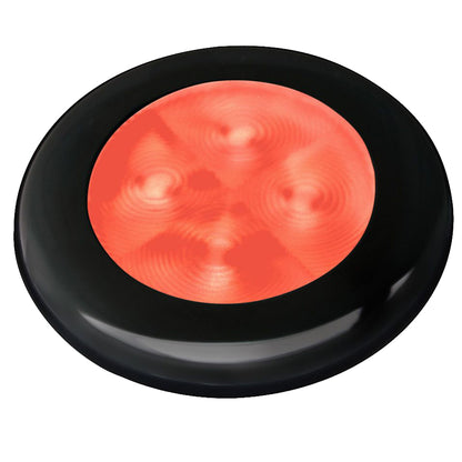 Hella Marine Slim Line LED Courtesy Lamp - Red LED with Black Bezel - 12V