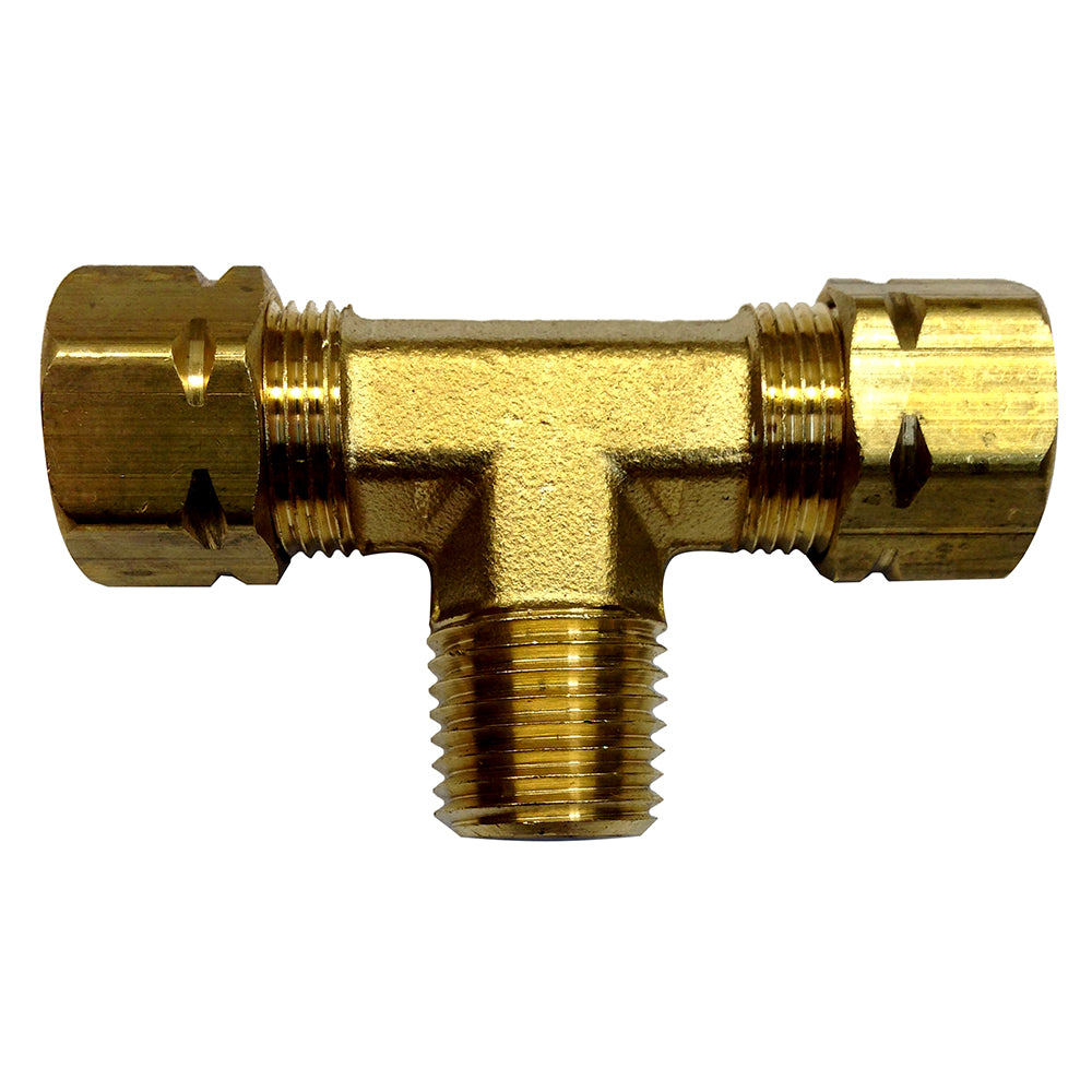 Uflex USA 1/4 NPT to 3/8 T-Fitting for Hydraulic and Marine Applications