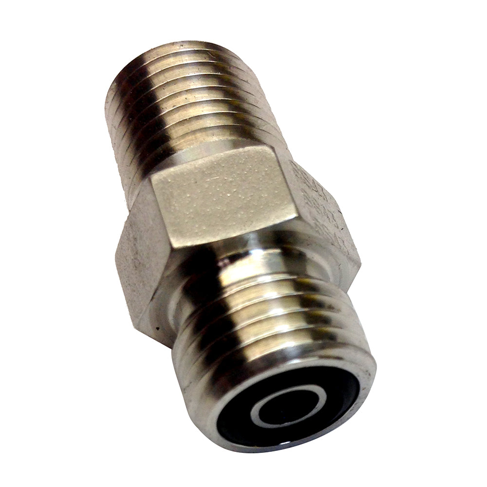Uflex USA Powertech Male Connector for Autopilot to ORF Hose - Part Number UPS 4-4 FLO-SS