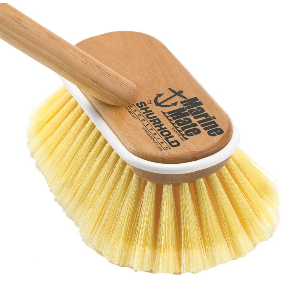 Shurhold Marine Mate Soft Deck Brush with Wooden Handle, 6-Inch