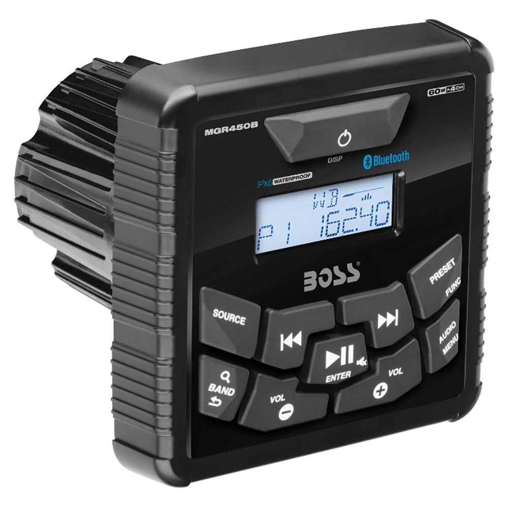 Boss Audio MGR450B Marine Stereo with AM/FM and Bluetooth Connectivity