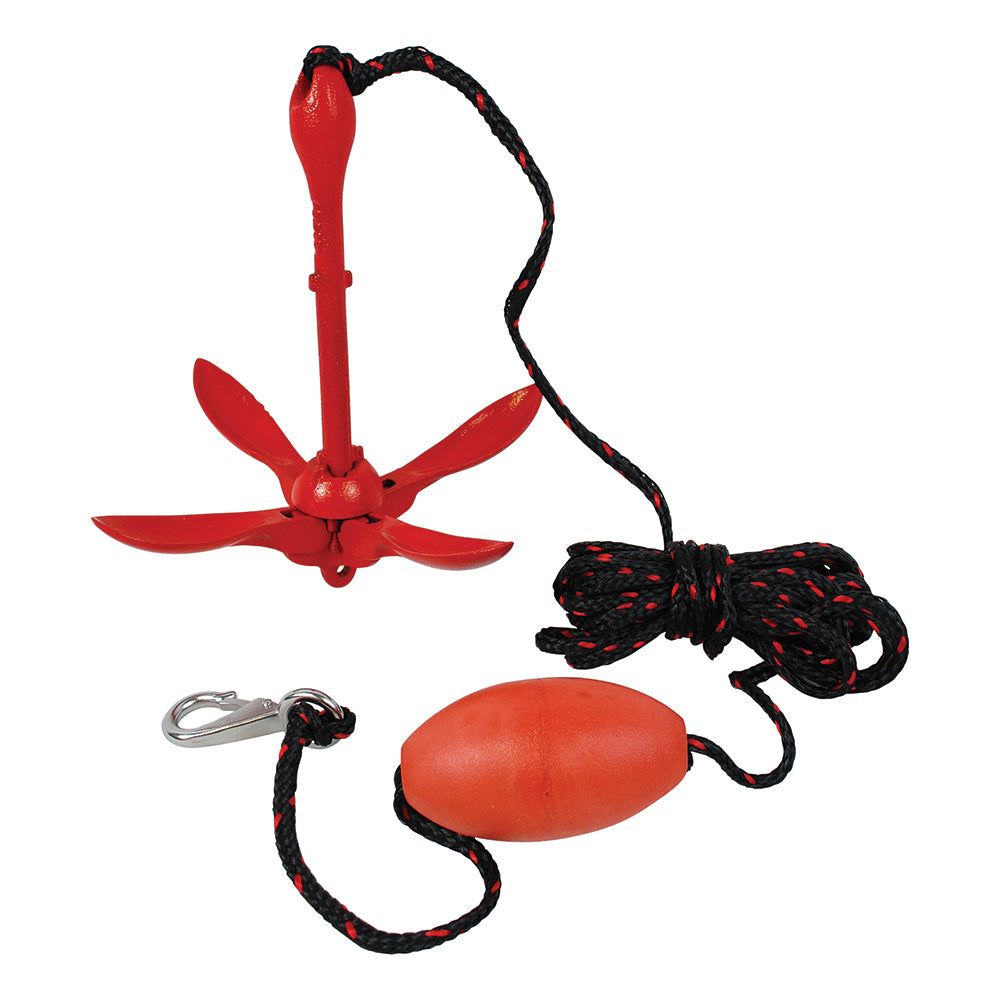 Attwood Marine 3.5lb Grapnel Anchor System with 25' Rope and Storage Case