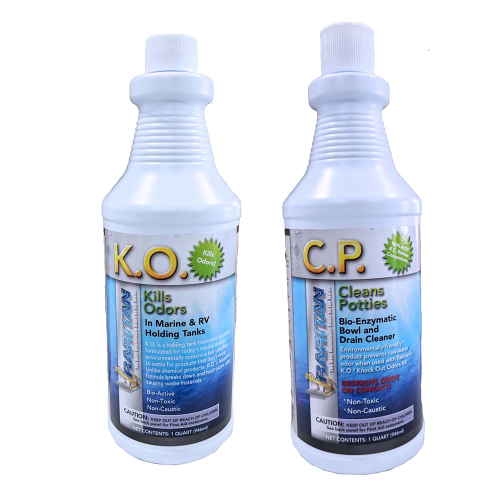 Raritan Potty Pack with K.O. Kills Odors & C.P. Cleans Potties - 32oz Bottles