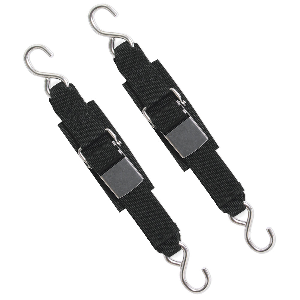 BoatBuckle Stainless Steel Kwik-Lok Transom Tie-Downs for Secure Boat Transportation