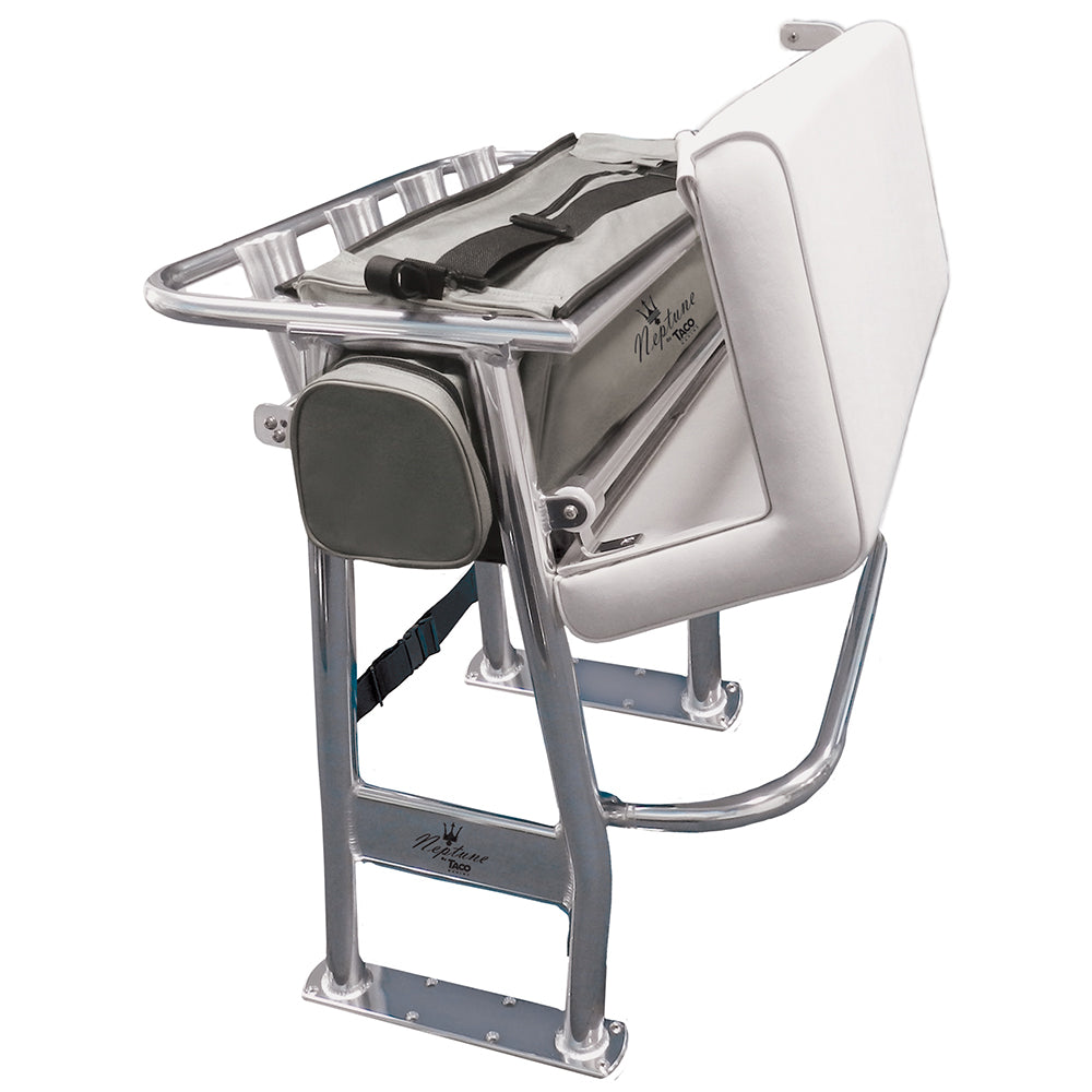 TACO Marine Neptune II Leaning Post with Tackle Storage Bag for Center Console Boats