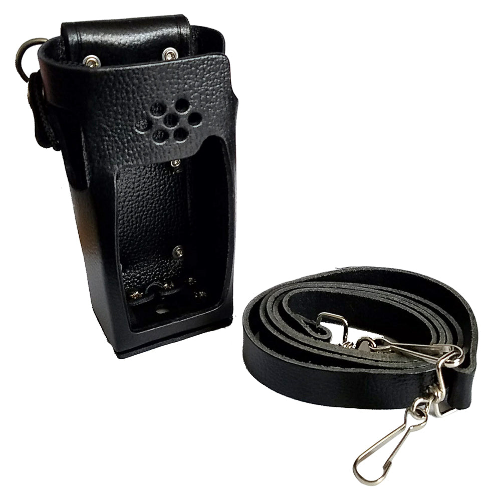 Standard Horizon SHC-18 Leather Case with Belt Loop & Shoulder Strap for HX400 Series