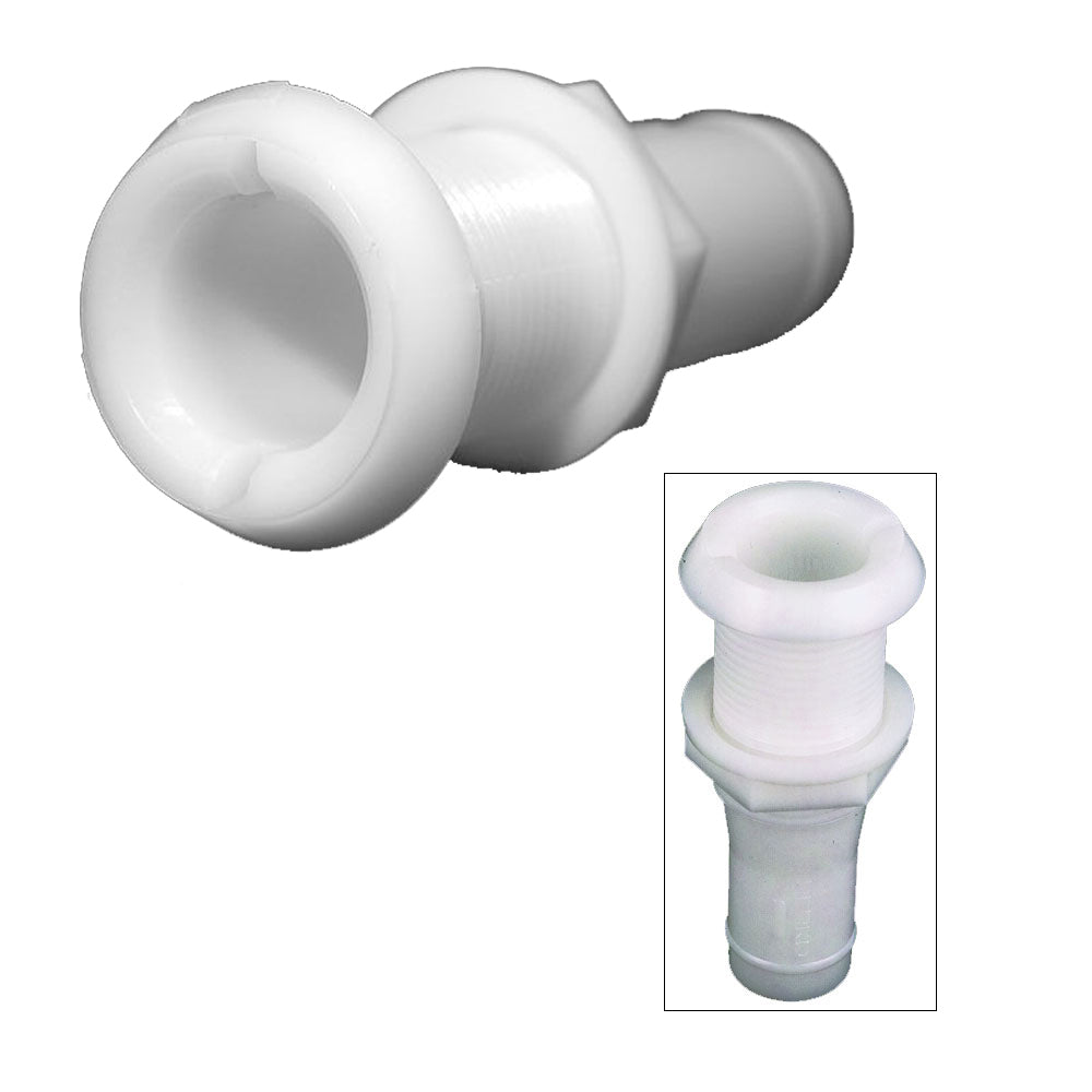 Perko 3/4 inch Thru-Hull Fitting with Narrow Flange for Hose - Plastic Model 0301DP5