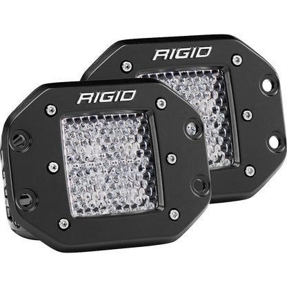 RIGID Industries D-Series PRO Flush Mount Diffused LED Pair in Black